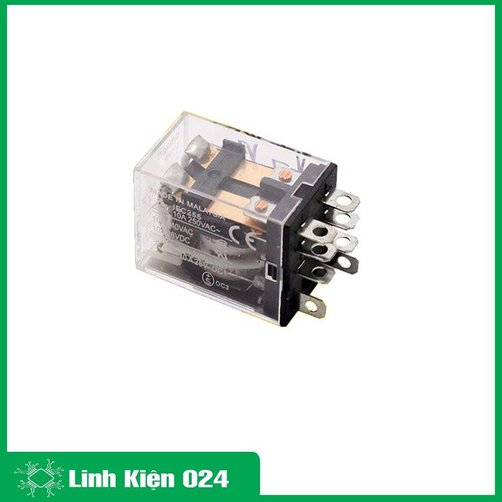 Relay Trung Gian 380V Kèm Đế 8P 10A