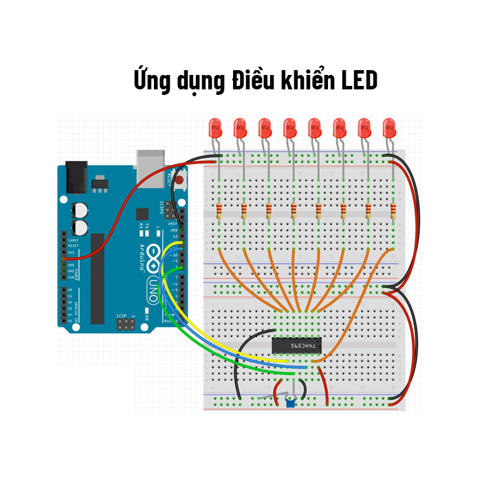 74HC595 8-Bit DIP16 (K9H14)