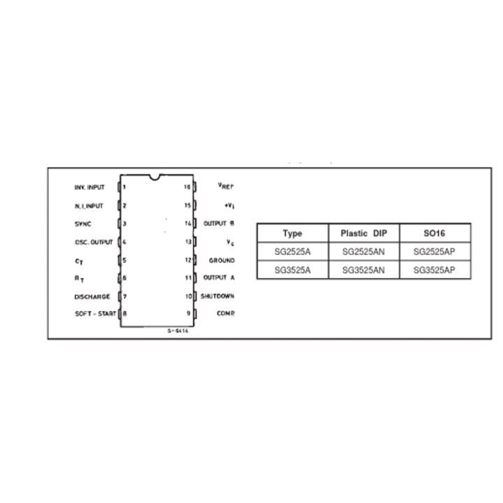 SG3525 DIP-16 - IC Điều Xung PWM (k9g20)