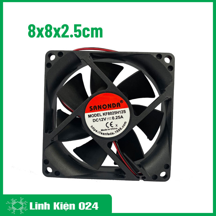 Quạt Tản Nhiệt Brushless 8025 8x8x2.5cm