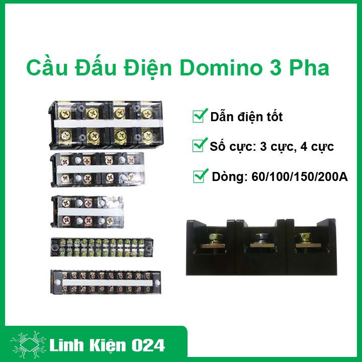 Cầu Đấu Điện Domino 3 Pha 4 Cực 60A/100A/150A/200A