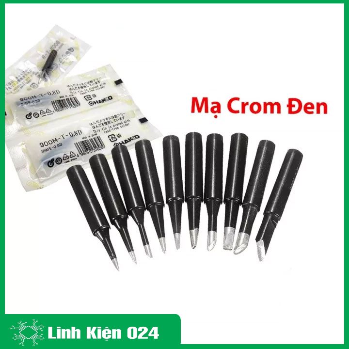 Mũi Hàn 900M Cho Máy Hàn 936/937 906 908 Loại Zin Màu Đen