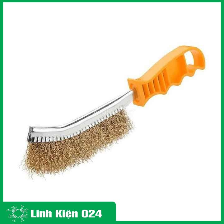 Bàn Chải Đánh Gỉ Sắt Cầm Tay Chổi Cước Thép Mạ Đồng (Cầm Siêu Chắc )