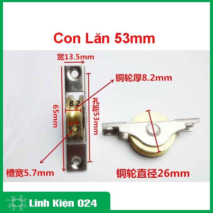 Bánh Xe Ròng Rọc, Con Lăn Trượt Cửa Tủ, Cửa Nhà ,Cửa Lùa Bằng Đồng Nguyên Chất