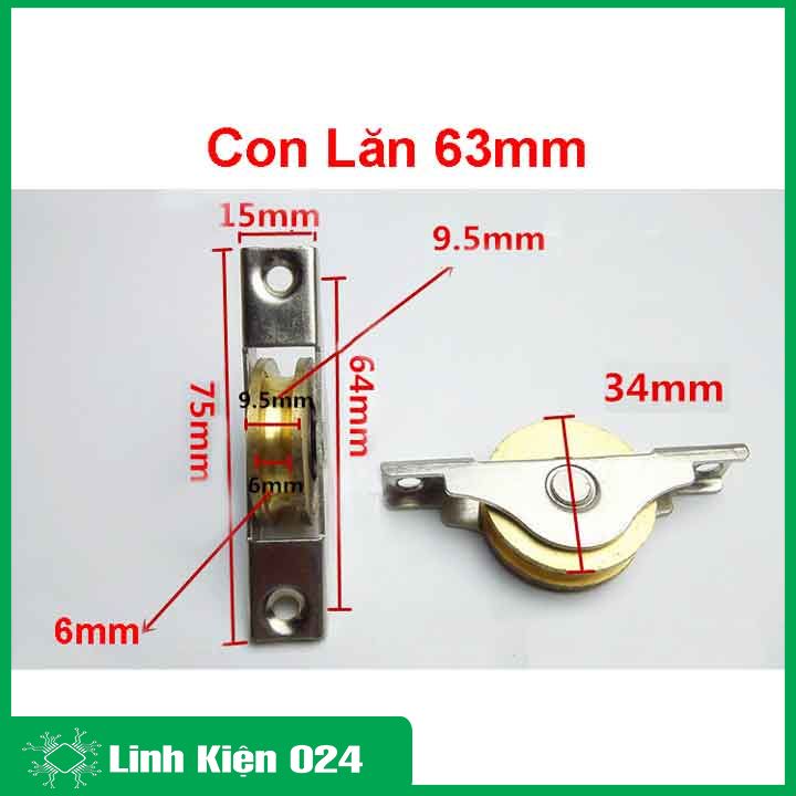 Bánh Xe Ròng Rọc, Con Lăn Trượt Cửa Tủ, Cửa Nhà ,Cửa Lùa Bằng Đồng Nguyên Chất