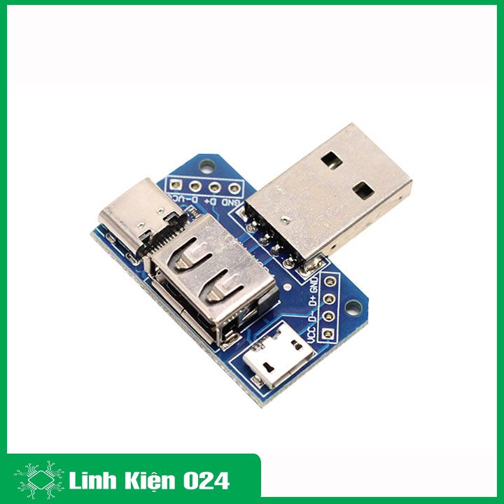 PCB Chuyển Đổi USB A Đực Sang USB Cái-USB Micro-Type C (K2G14)