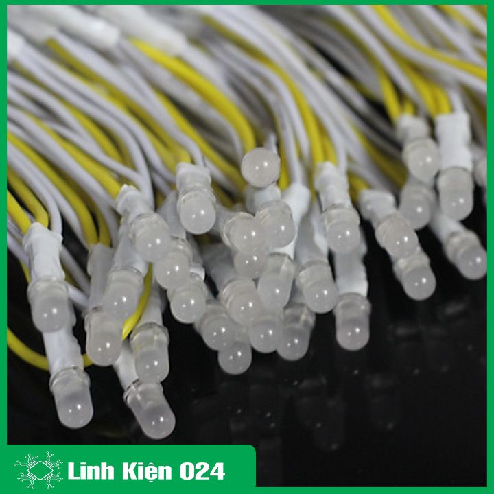 Cuộn 100 Bóng Led Liền Dây Ø5mm Đủ Màu