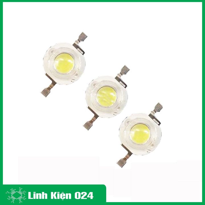 Bộ 3 Led Công Suất Siêu Sáng 3W Vàng Ấm ( Tặng 3 Đế Tản Nhiệt )