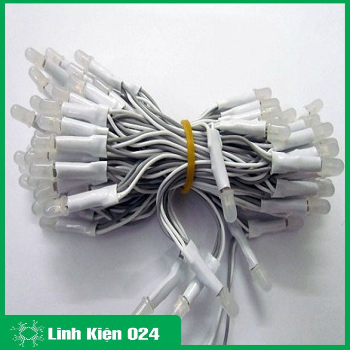 Cuộn 100 Bóng Led Liền Dây Ø5mm Đủ Màu