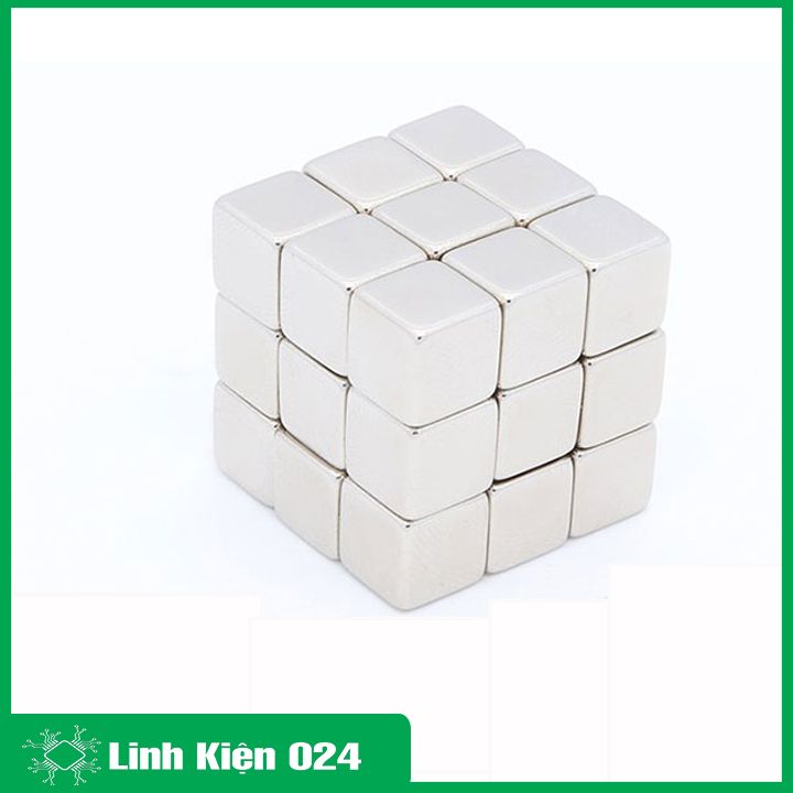 Bộ 10 Viên Nam Châm Đất Hiếm Vuông 4x4x4mm Siêu Từ Tính