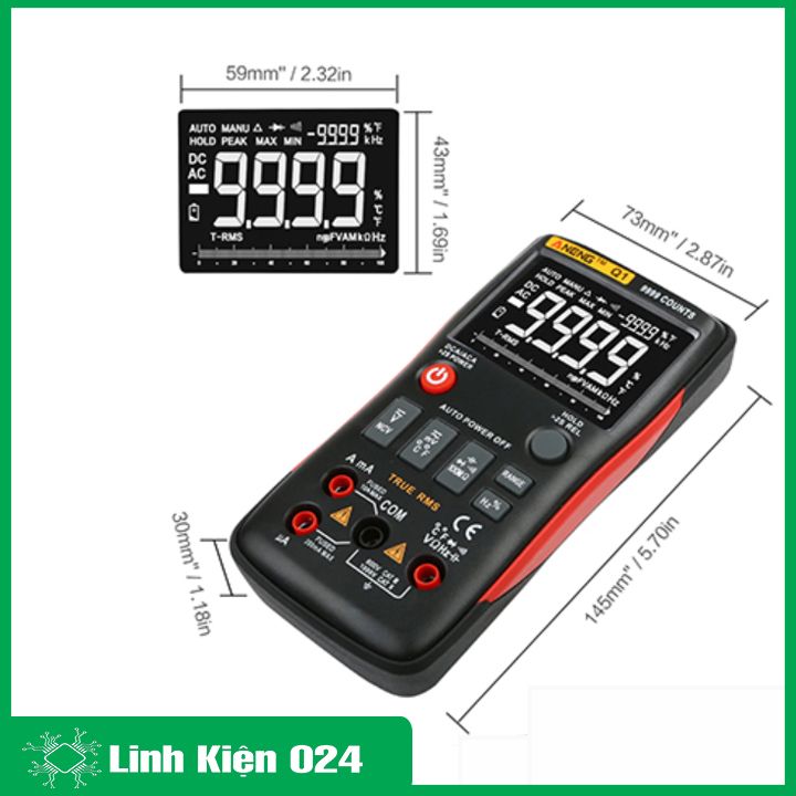 Đồng Hồ Đo Vạn Năng ANENG Q1 Siêu Phẩm Chính Hãng (BH 06 Tháng)