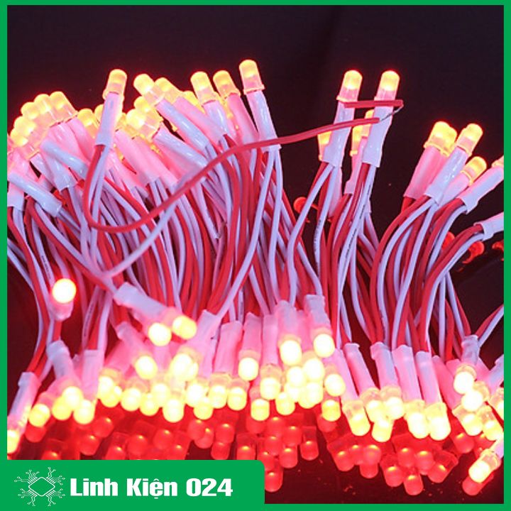 Cuộn 100 Bóng Led Liền Dây Ø5mm Đủ Màu