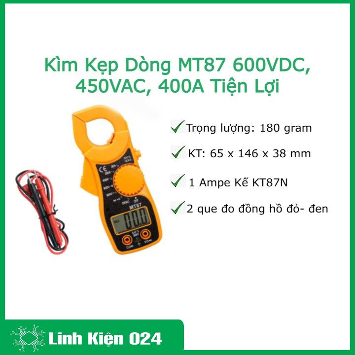 Kìm Kẹp Dòng MT87 600VDC, 450VAC, 400A Tiện Lợi