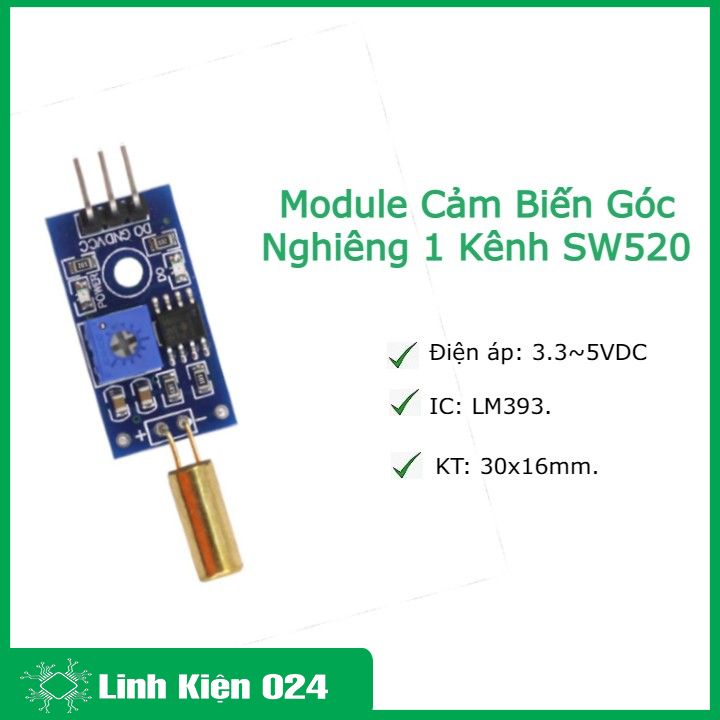 Module Cảm Biến Góc Nghiêng 1 Kênh SW520 (Tilt Sensor) (K3E13-1)