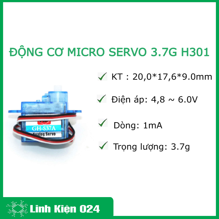 ĐỘNG CƠ MICRO SERVO 3.7G H301