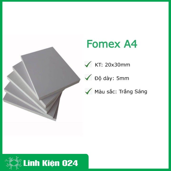Fomex A4 Dày 5mm (20x30cm)