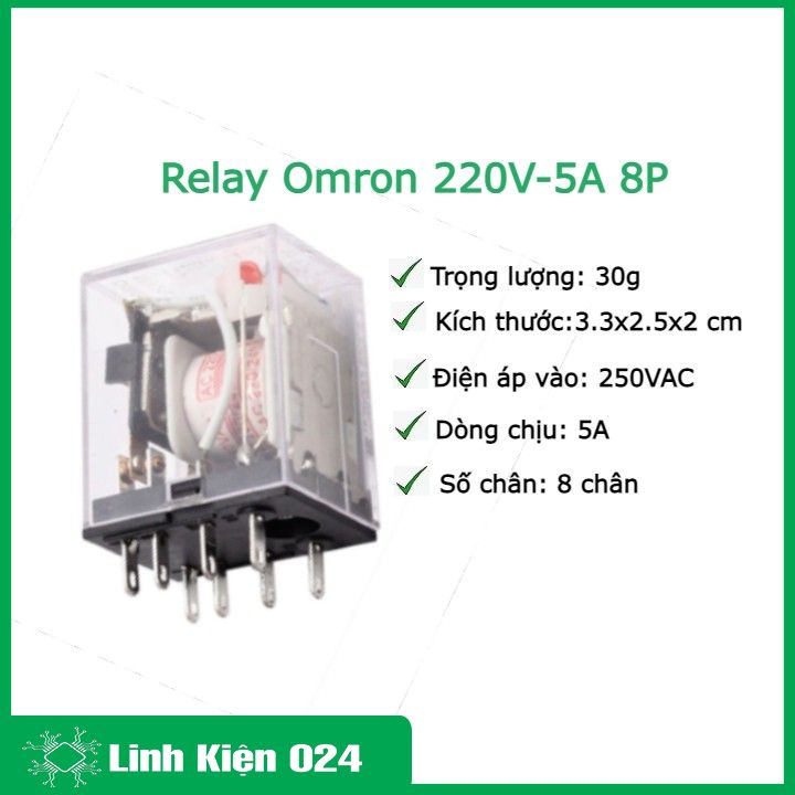 Relay Omron 220V-5A 8P