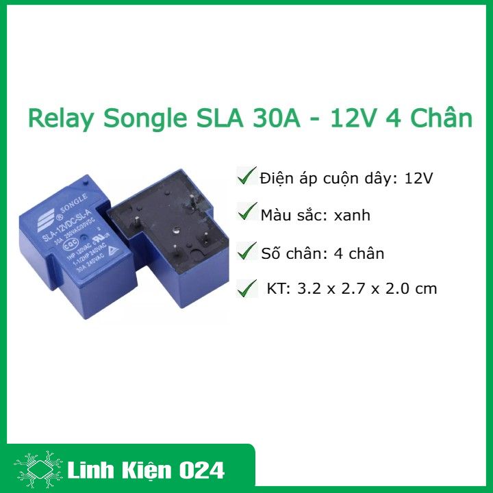 Relay Songle SLA 30A - 12V 4 Chân