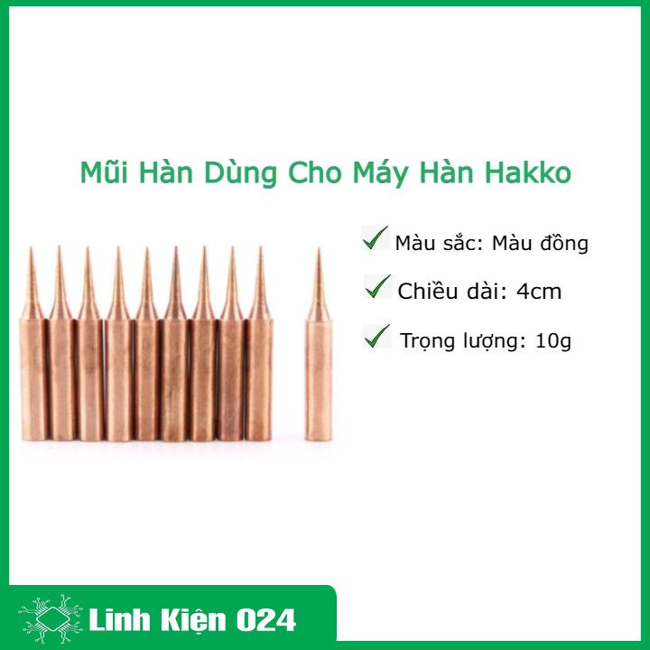 Mũi Hàn Dùng Cho Máy Hàn Hakko Đồng Nguyên Chất 900M