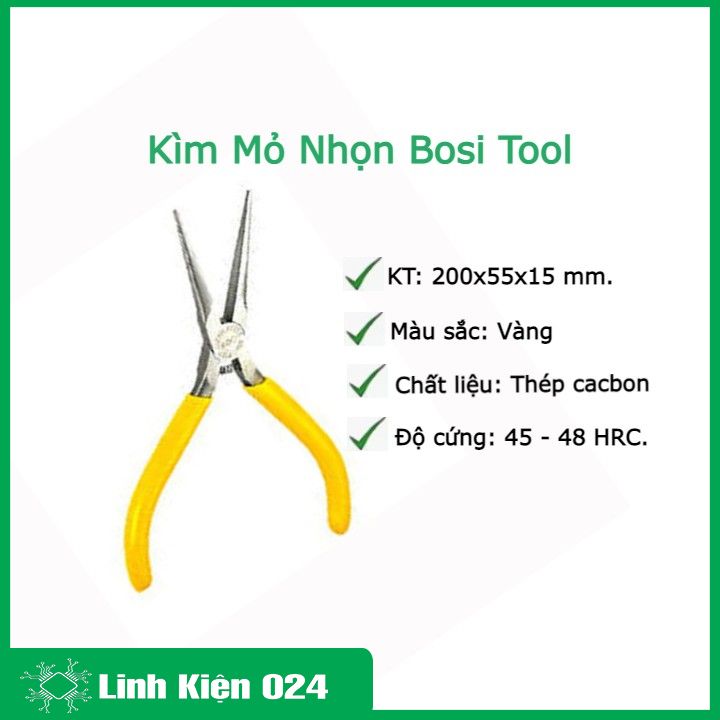 Kìm Mỏ Nhọn Bosi Tool 5"/ 125mm BS190588