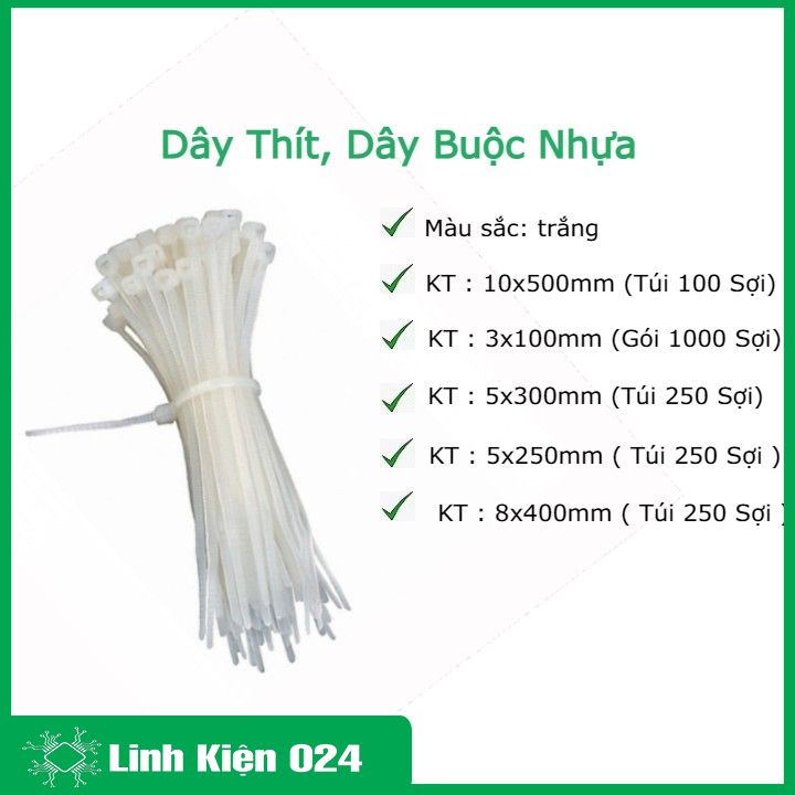 Dây Thít, Dây Buộc Nhựa Giá Rẻ Đủ Kích Thước