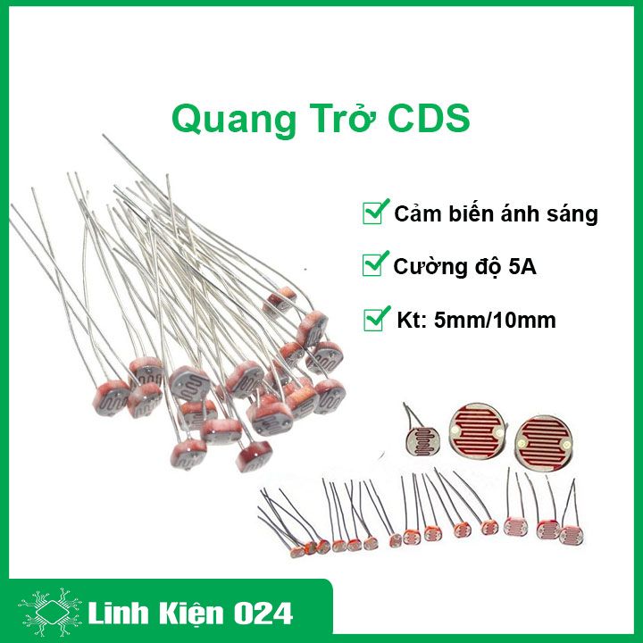 Quang Trở Cảm Biến Ánh Sáng  CDS 10mm