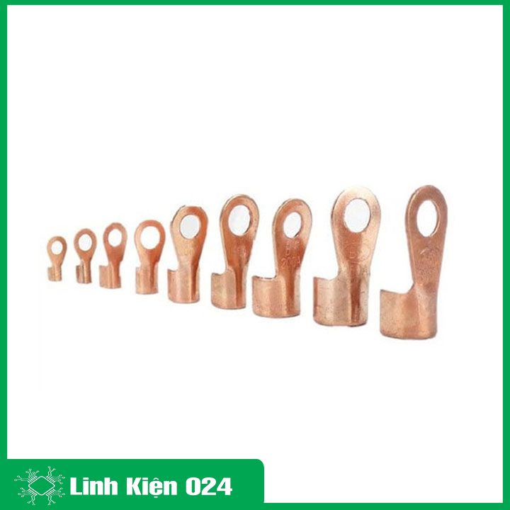 Đầu Cos Dây Điện Đồng Đỏ OT 5A-100A, Đầu Cốt Bấm Dây Điện, Cos Xe Nối Bình Acquy Xe Đạp, Xe Máy, Loa Âm Thanh