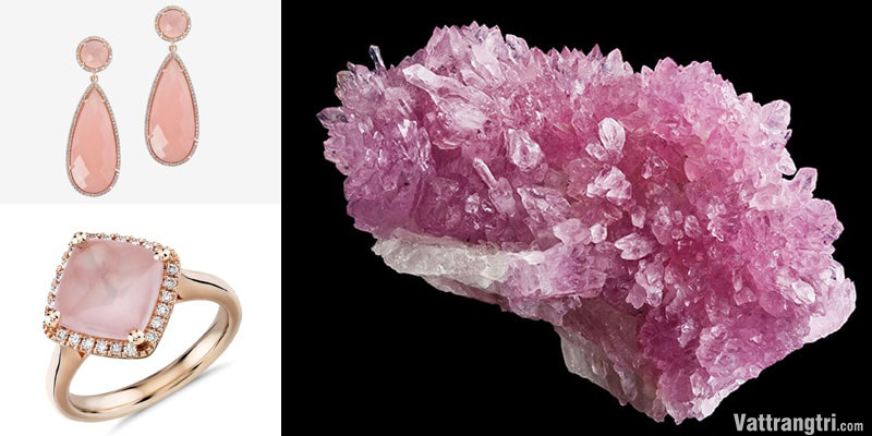 Đá quý Thạch Anh Hồng tượng trưng của tình yêu và sự dịu dàng