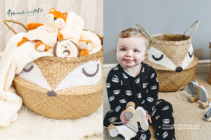 Giỏ đựng đồ chơi cho bé an toàn lại gần gũi thiên nhiên