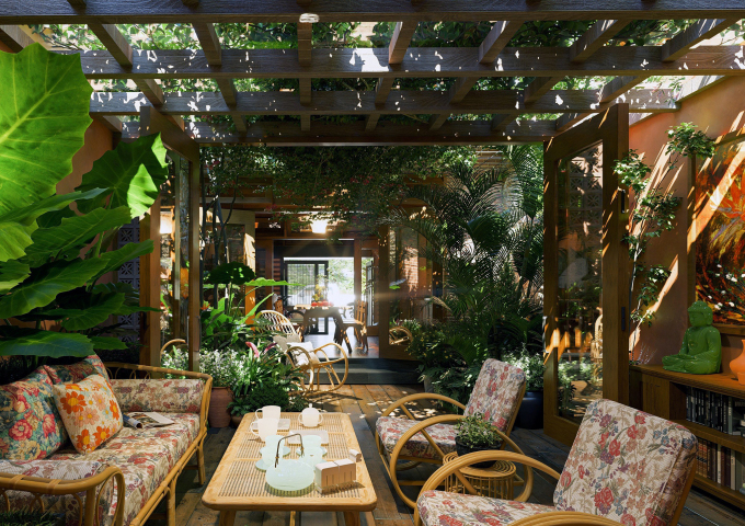 Nhà cấp 4 có sân vườn xanh mát, phí xây 650 triệu đồng