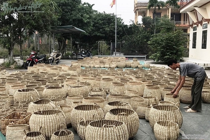 Những sản phẩm mỹ nghệ độc đáo được làm từ cói và bèo tây