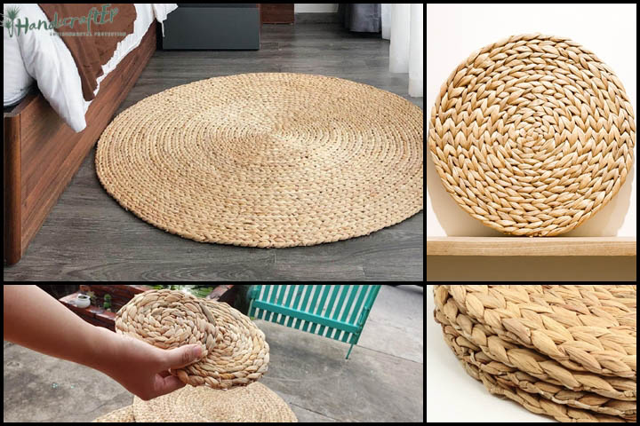 Thảm lục bình làm thủ công từ cây bèo tây