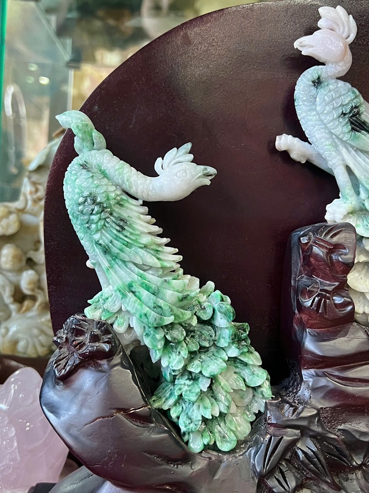 Tam Công Phú Quý Ngọc Phỉ Thuý - Tuyệt Phẩm Sưu Tầm Phòng Khách