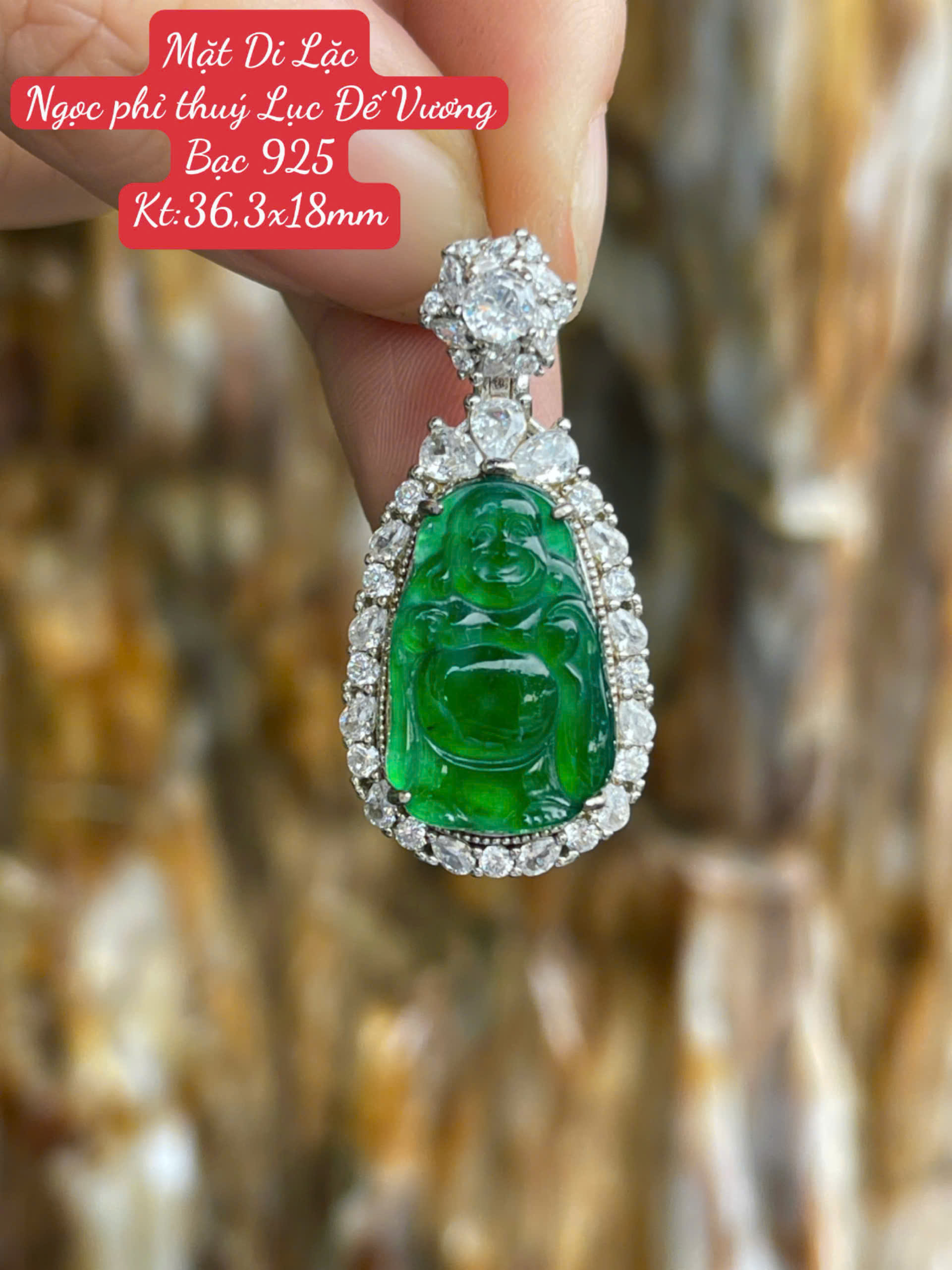 Mặt Di Lặc Ngọc Phỉ Thúy Đế Vương Lục Tuyệt Tác Phú Quý, Hạnh Phúc Viên Mãn