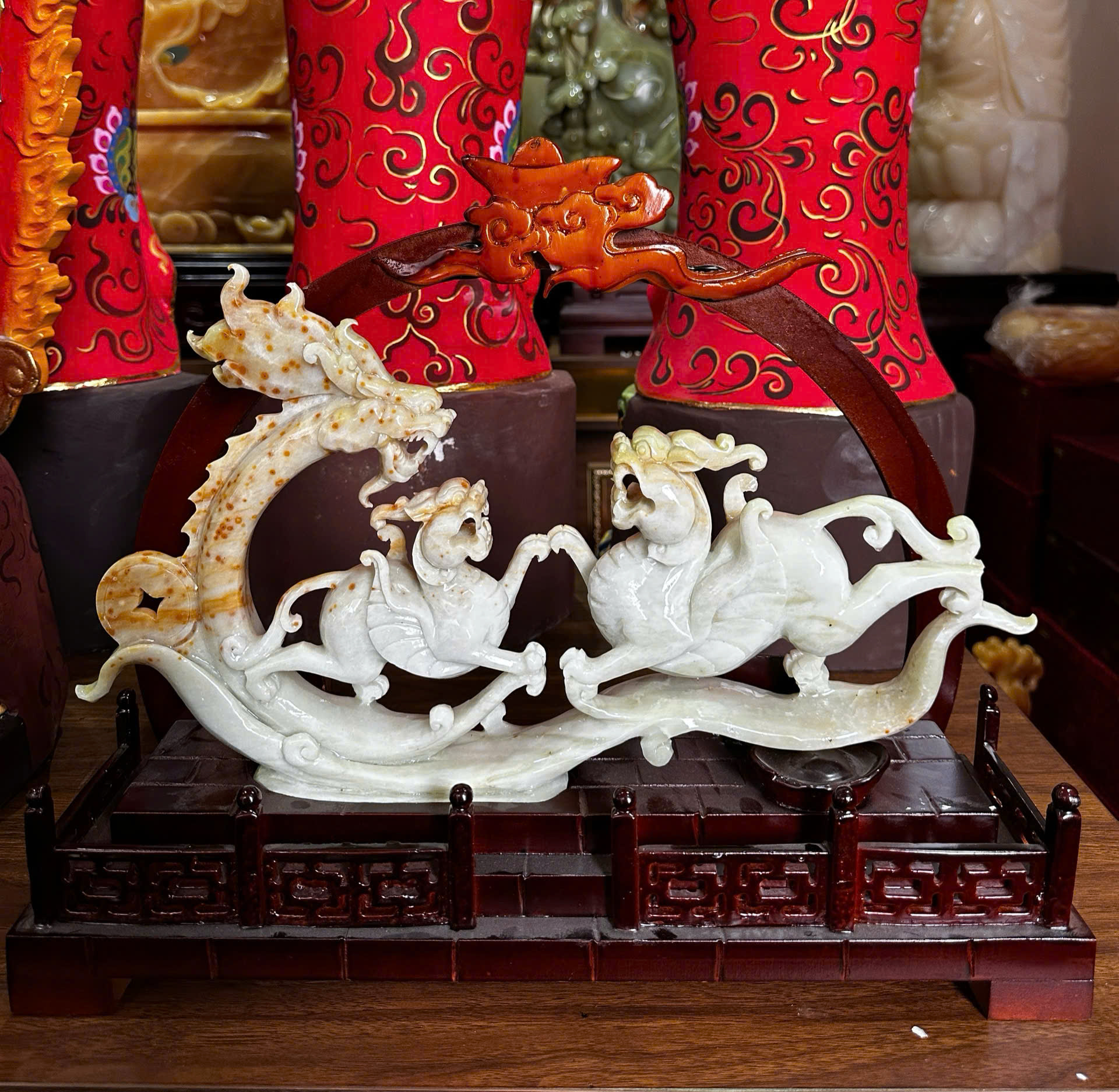 Cặp Tỳ Hưu ngọc serpentine – Linh vật chiêu tài mạnh mẽ, trấn trạch và giữ gìn của cải