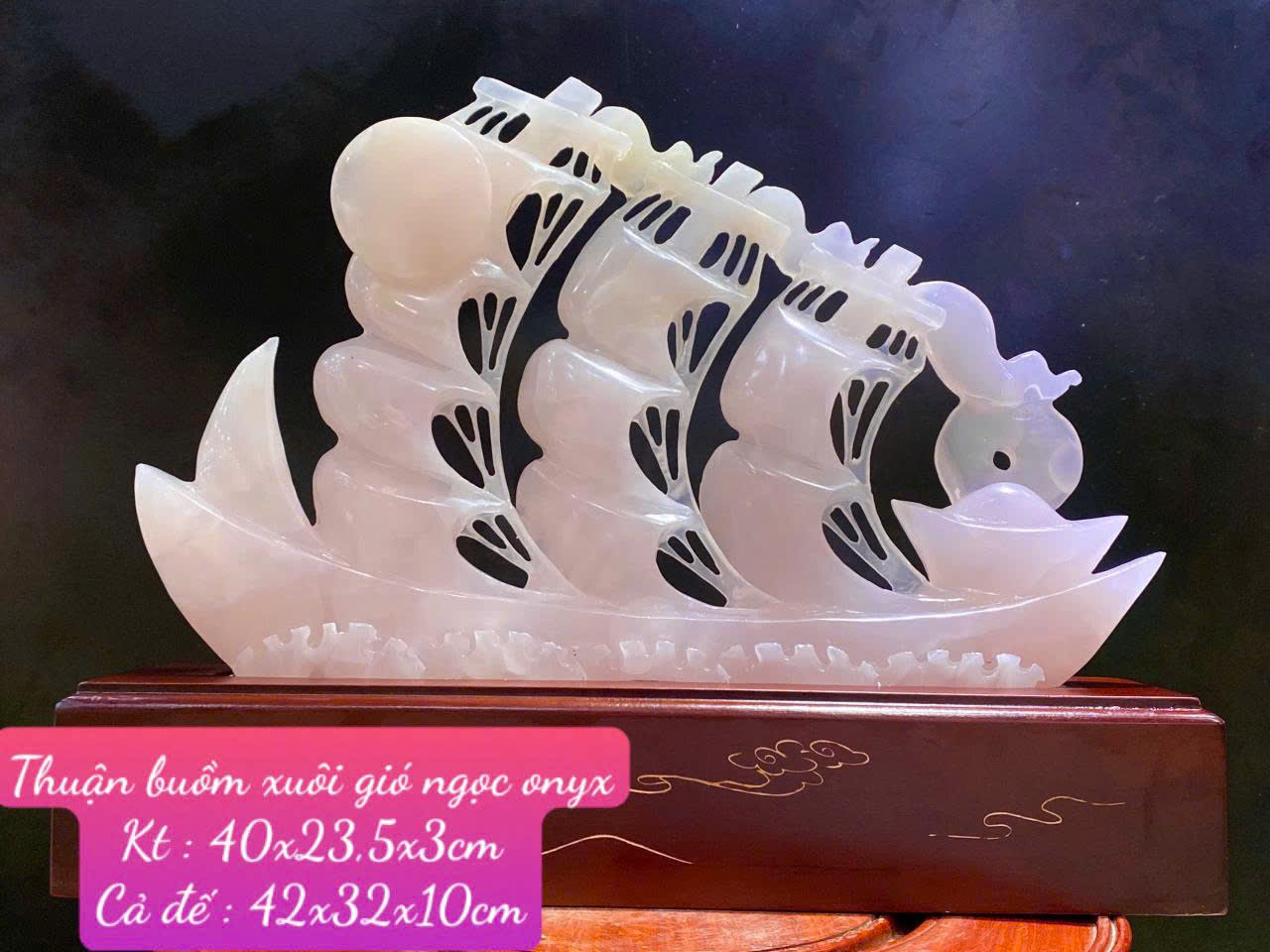 Thuận buồm xuôi gió ngọc onyx hồng