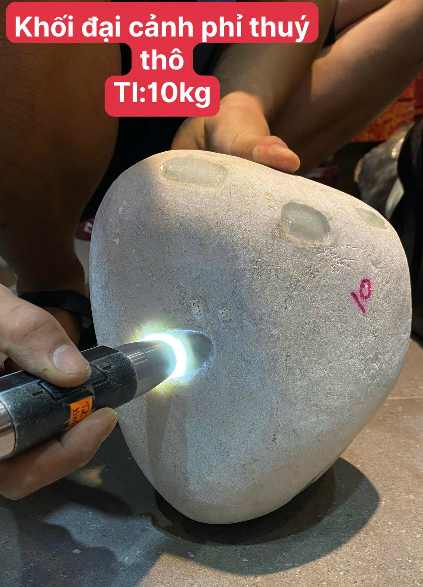 Khối Đại Cảnh Phỉ Thúy Thô Tự Nhiên Kiệt Tác Trấn Gia Định Tụ Khí