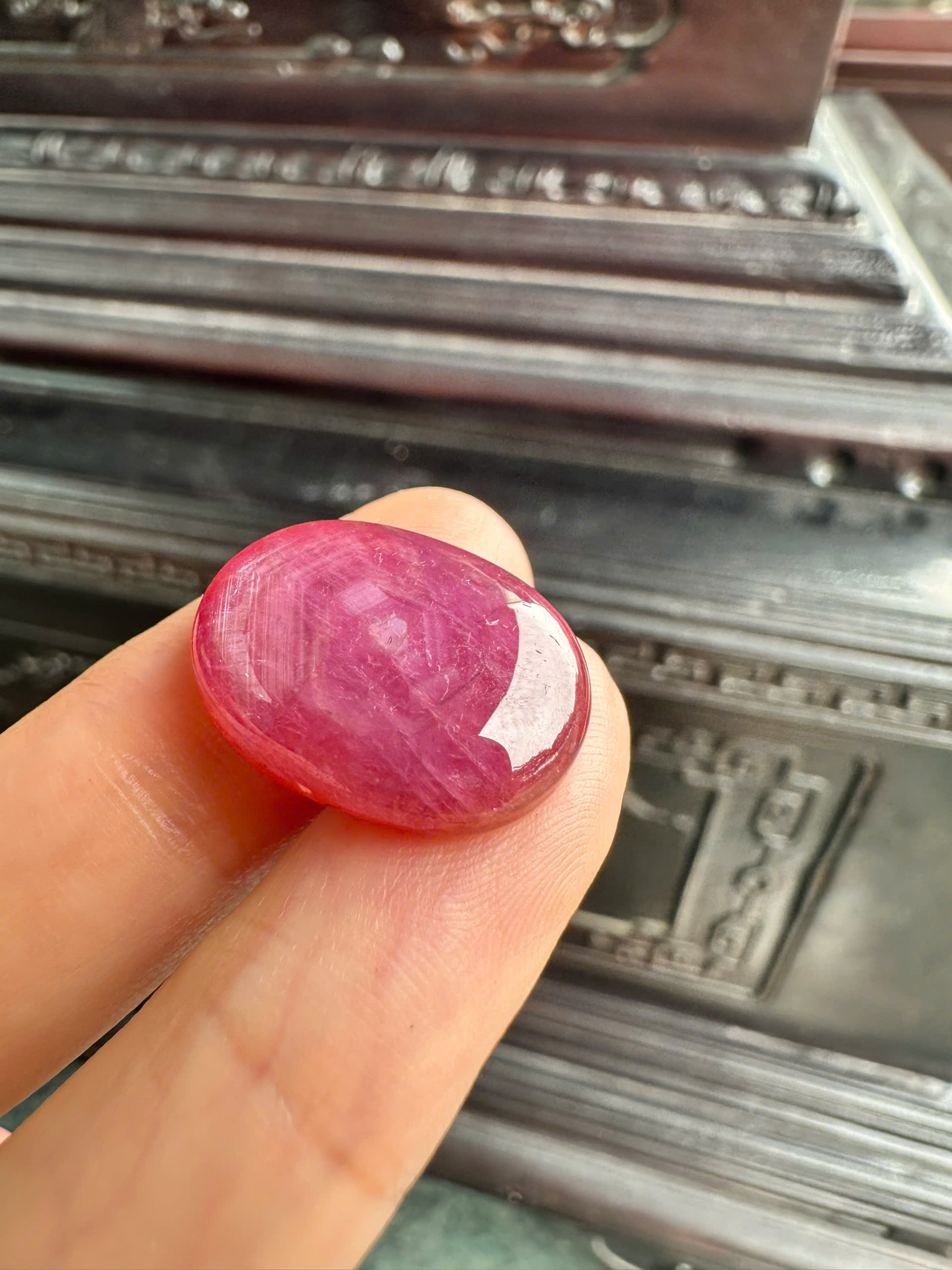 Mặt Đá Quý Ruby Tự Nhiên Quyền Lực Vương Giả, Phú Quý Cát Tường