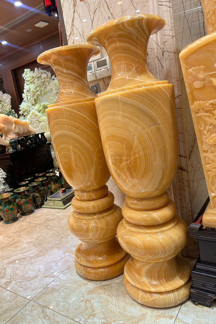 Cặp Lục Bình Ngọc Hoàng Long Khơi Thông Tài Lộc, Phú Quý Cát Tường