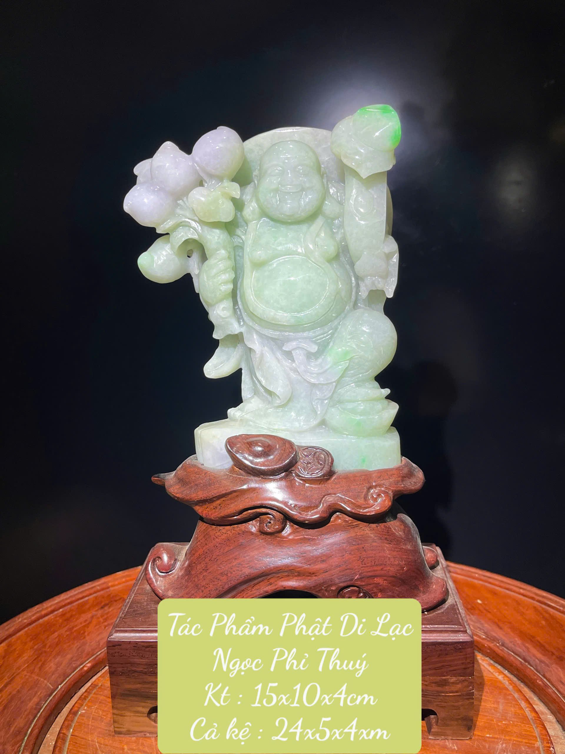 Phật Di Lặc Ngọc Phỉ Thúy Khai Mở Tâm Hỷ Lạc Bách Phúc Trường An