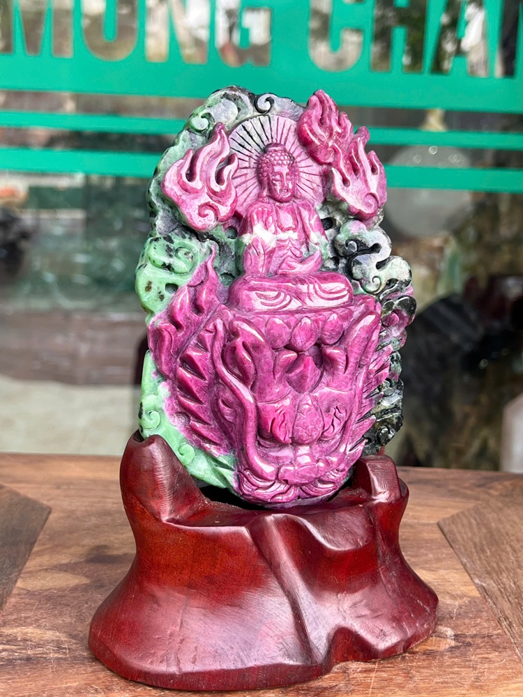 Phật Tổ ADIDA Hồng Ngọc Ruby - Quà Tặng Cao Cấp