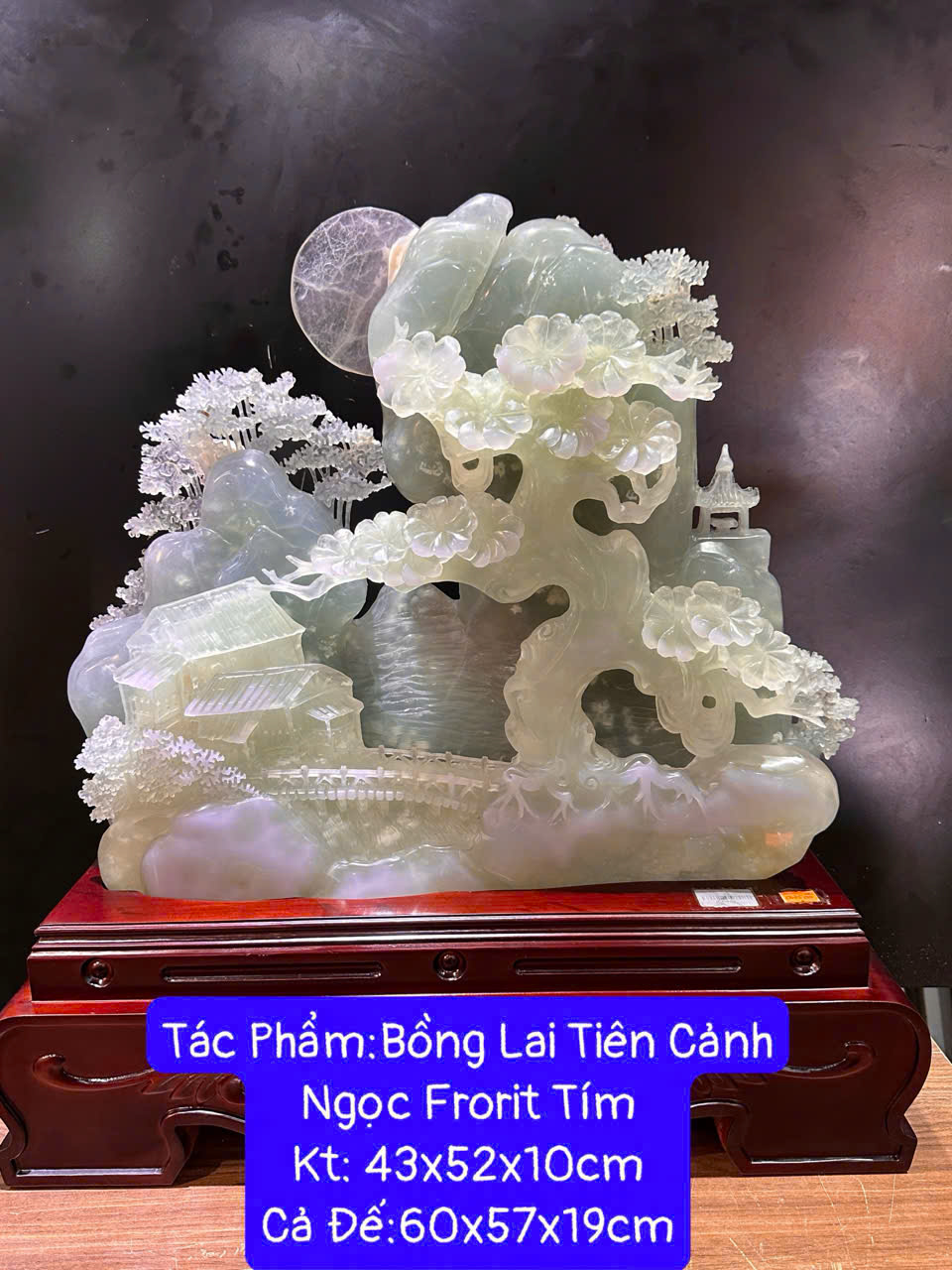 Bồng Lai Tiên Cảnh Ngọc Frorit Tím - Quà Tặng Vip