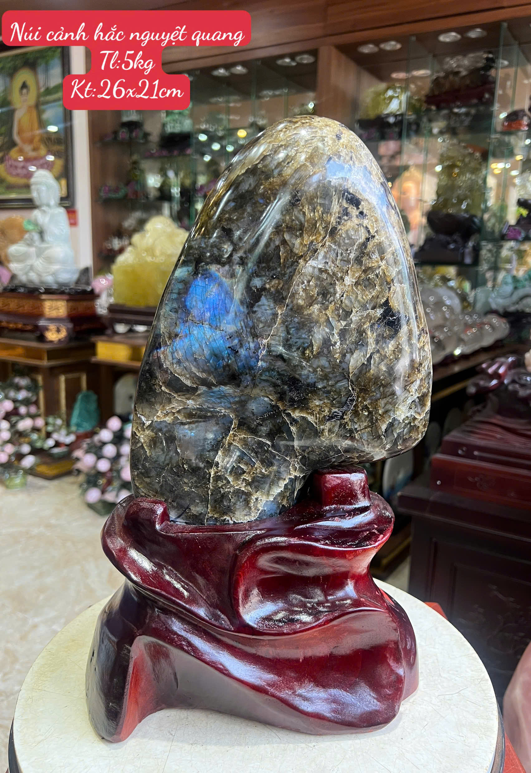 Núi Cảnh Đá Hắc Nguyệt Quang Đại Bảo Vật Trấn Trạch Tự Sơn