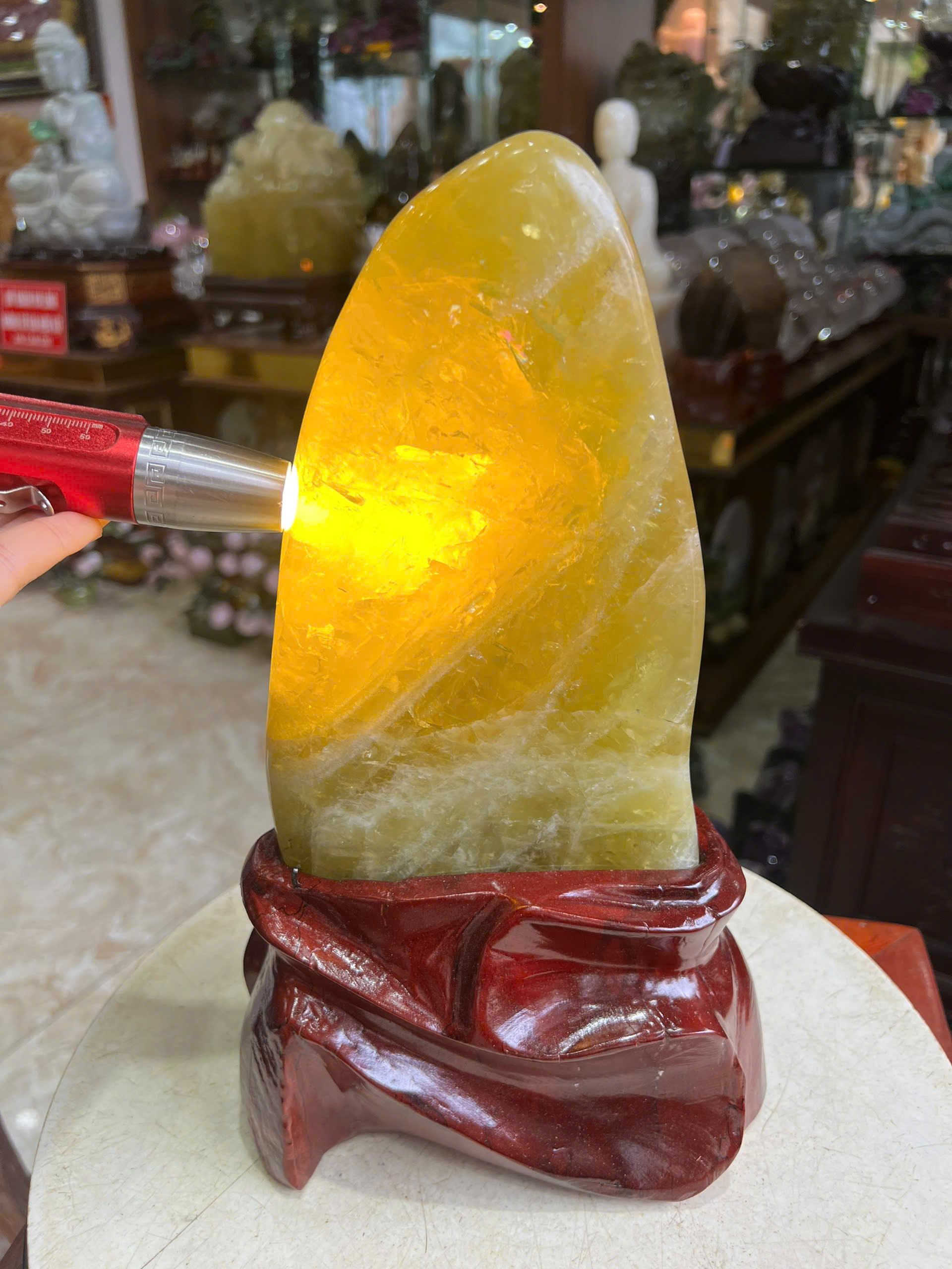 Núi Cảnh Đá Thạch Anh Vàng Kim Tụ Tài Trấn Cơ Nghiệp