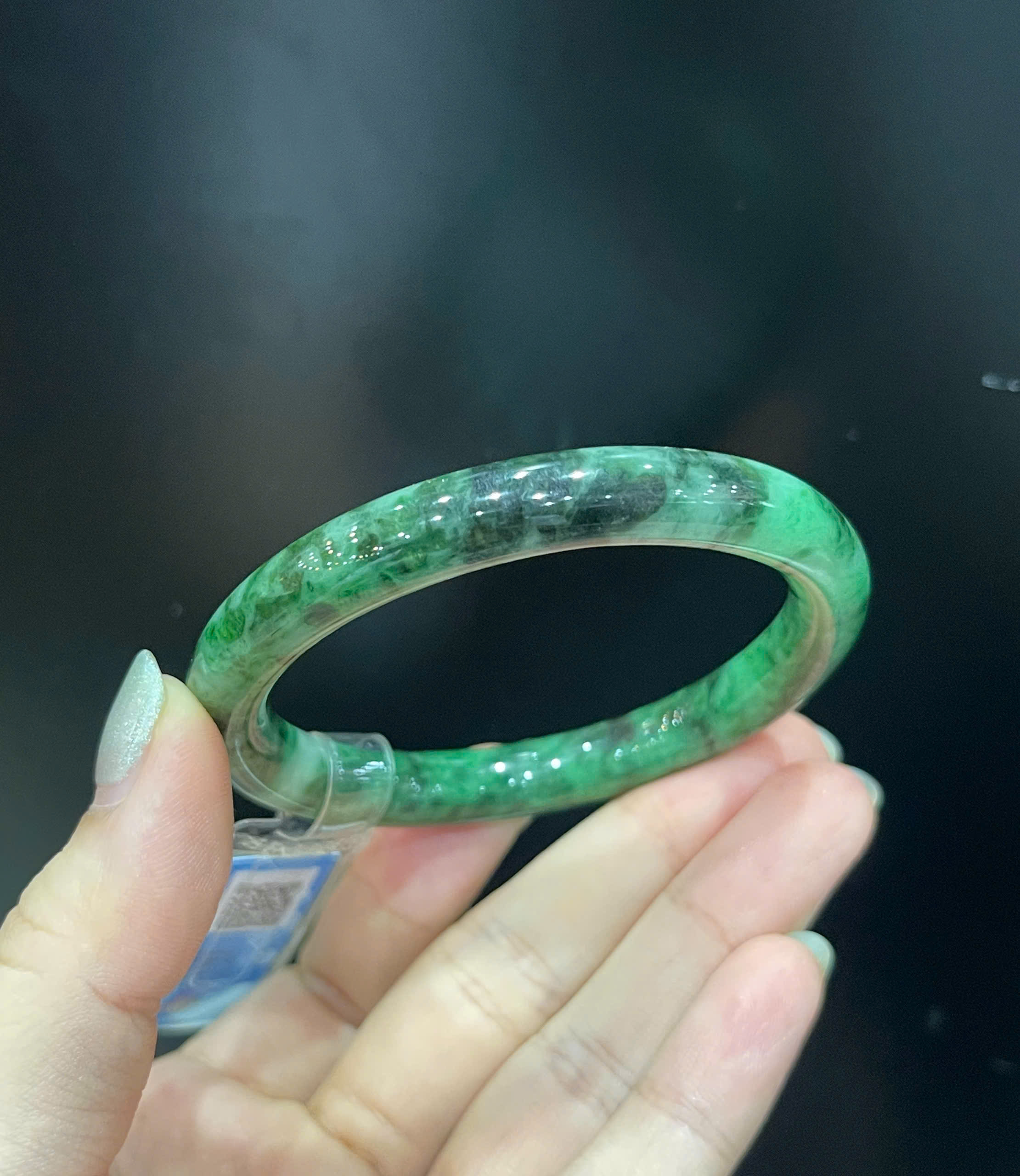 Vòng Liền Bản Đũa Ngọc Phỉ Thúy Sắc Xanh Lý Thanh Nhã, Kiêu Sa Quyền Quý