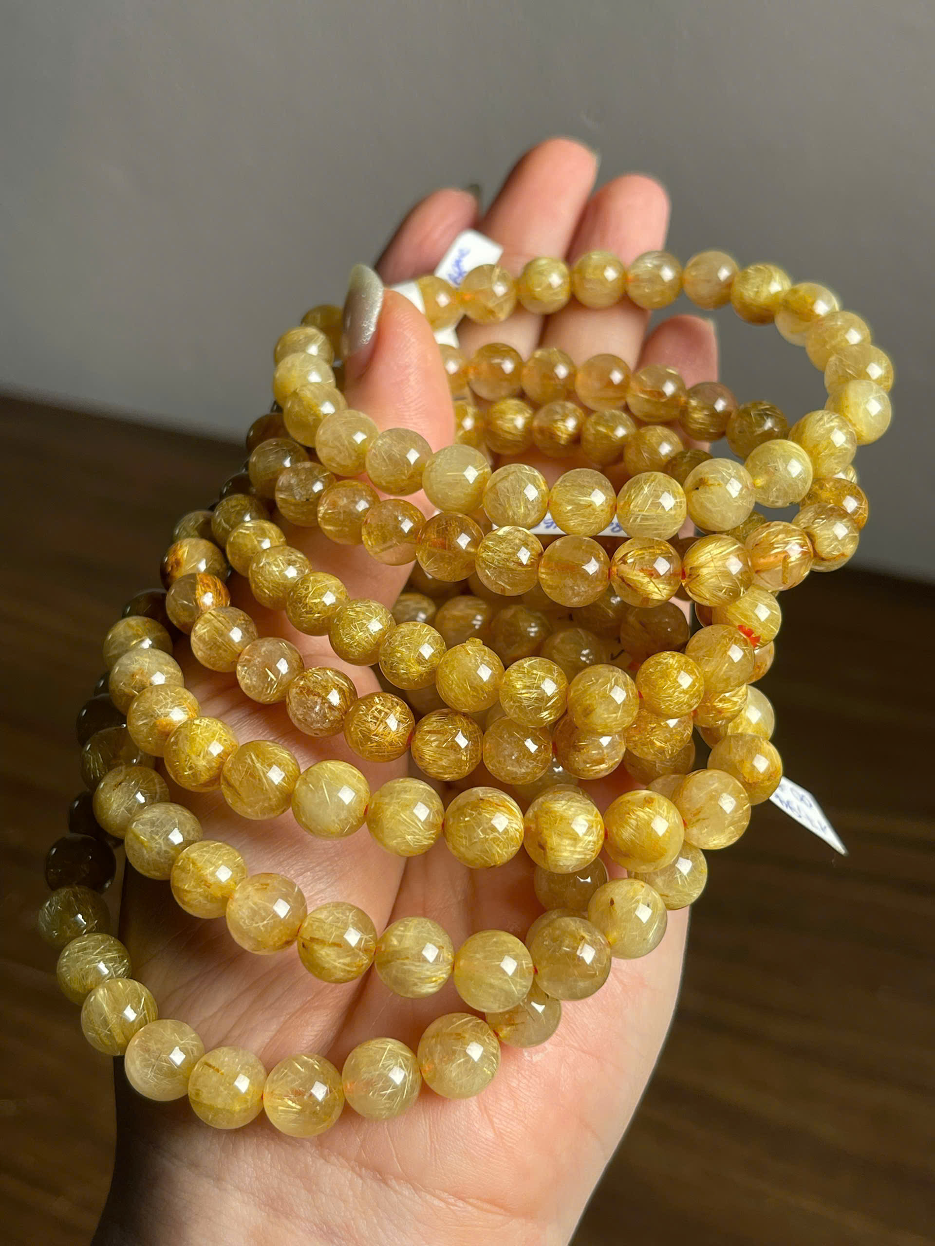 Vòng Tay Thạch Anh Tóc Vàng Chiêu Tài Kích Lộc, Cát Tường Phú Quý