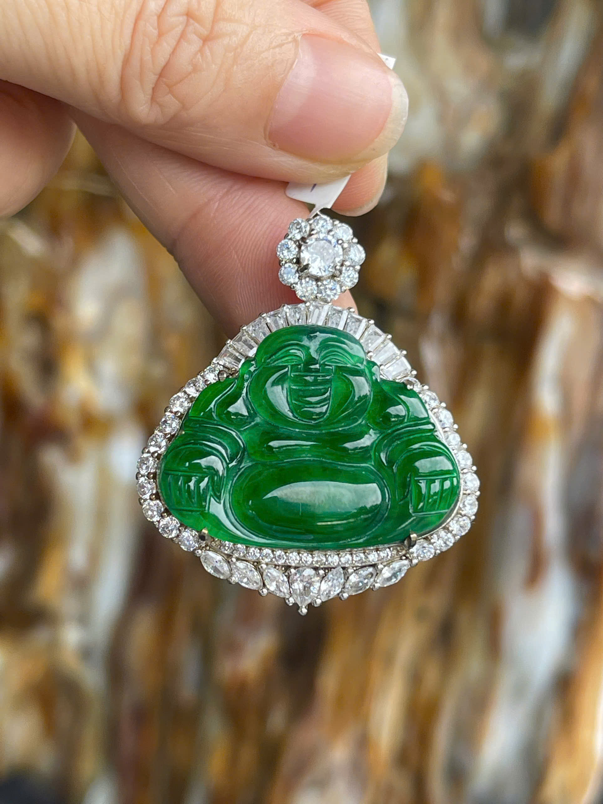 Mặt Di Lặc Ngọc Phỉ Thúy Đế Vương Lục Tuyệt Tác Phú Quý, Hạnh Phúc Viên Mãn