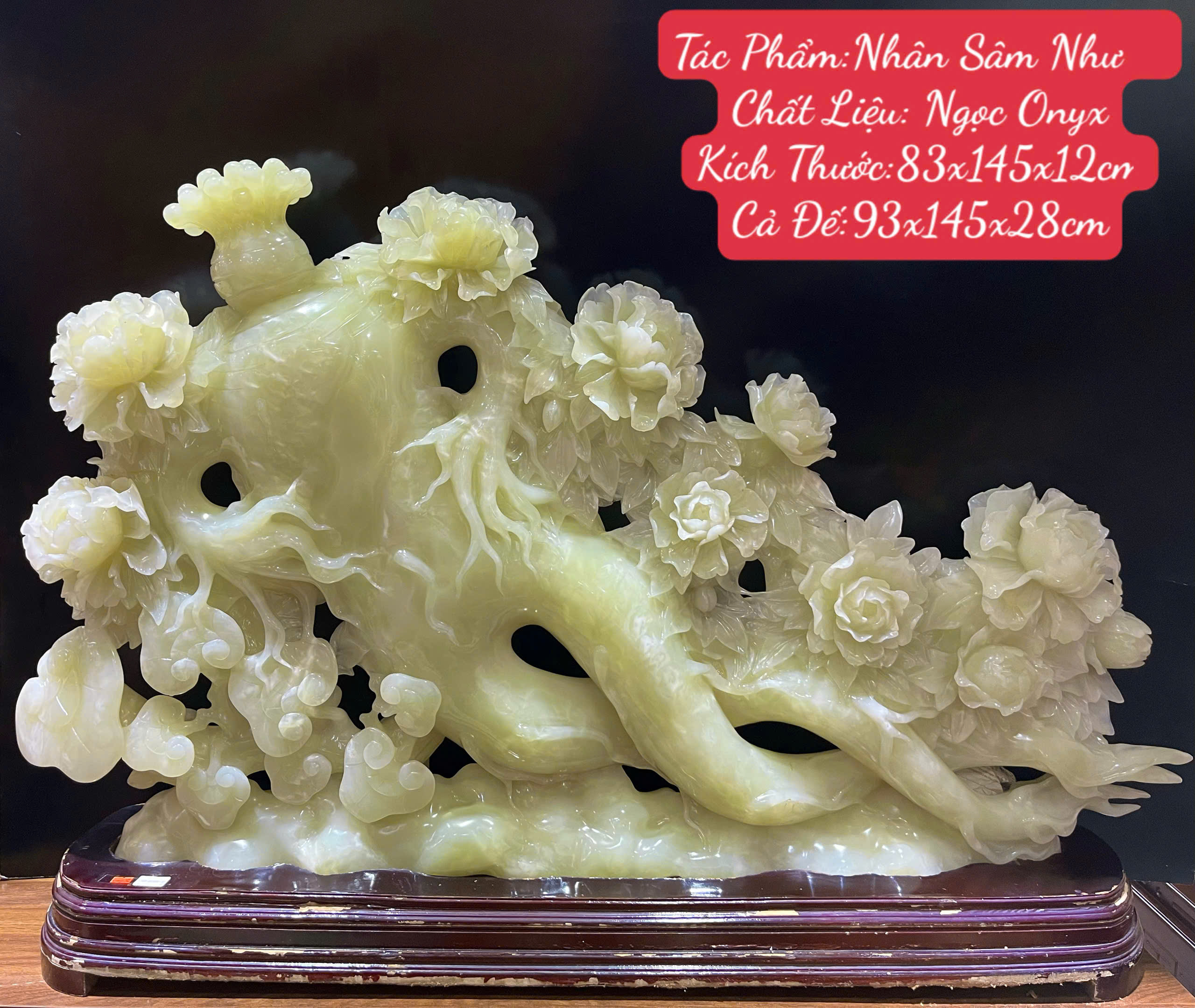 Nhân Sâm Như Ý Ngọc Onyx Thọ Tỷ Nam Sơn, Quyền Lực Vương Giả