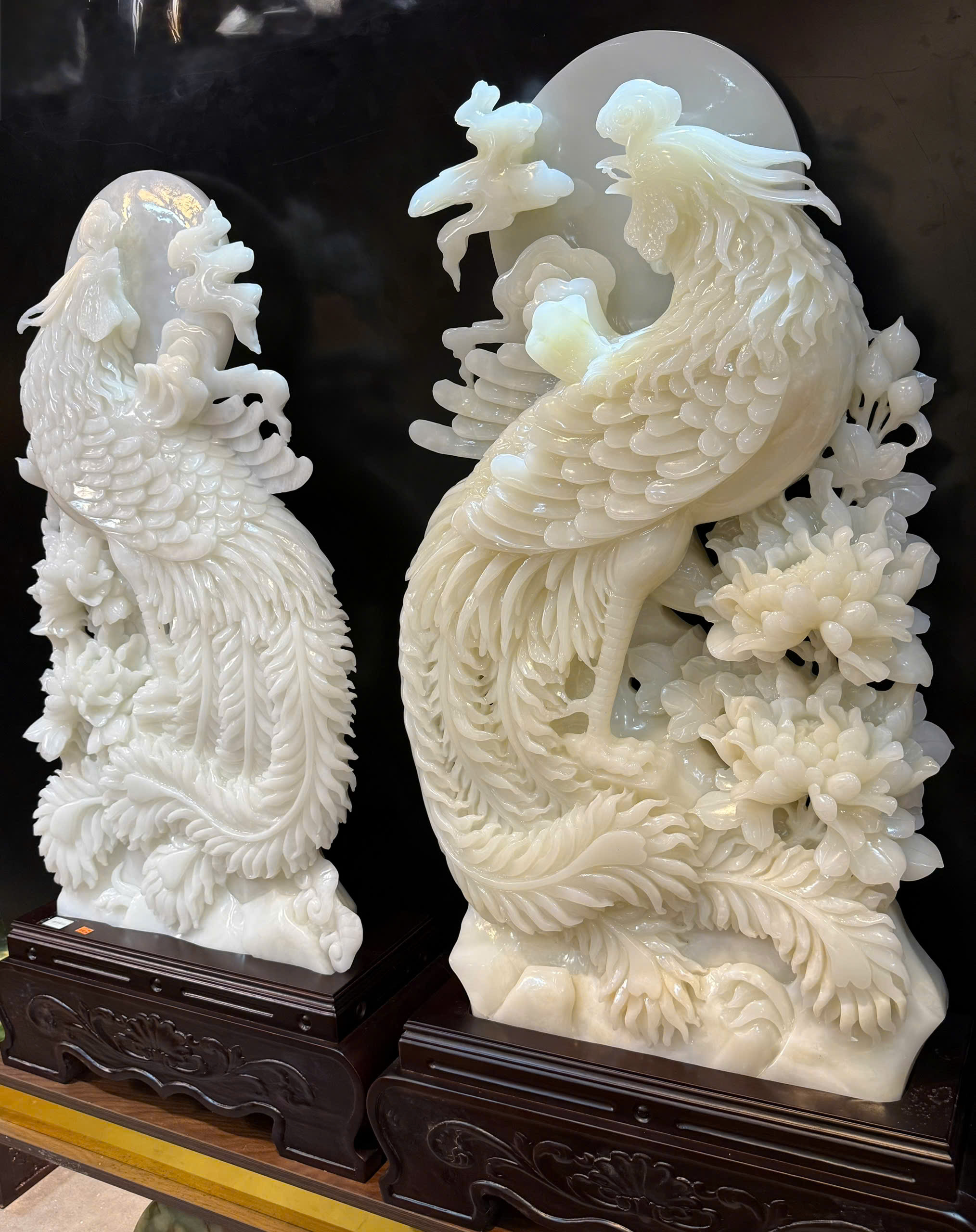 Song Phượng Triều Nguyệt Bạch Ngọc Onyx – Đại kiệt tác vinh hoa phú quý, cát tường như ý và vương khí thuần khiết