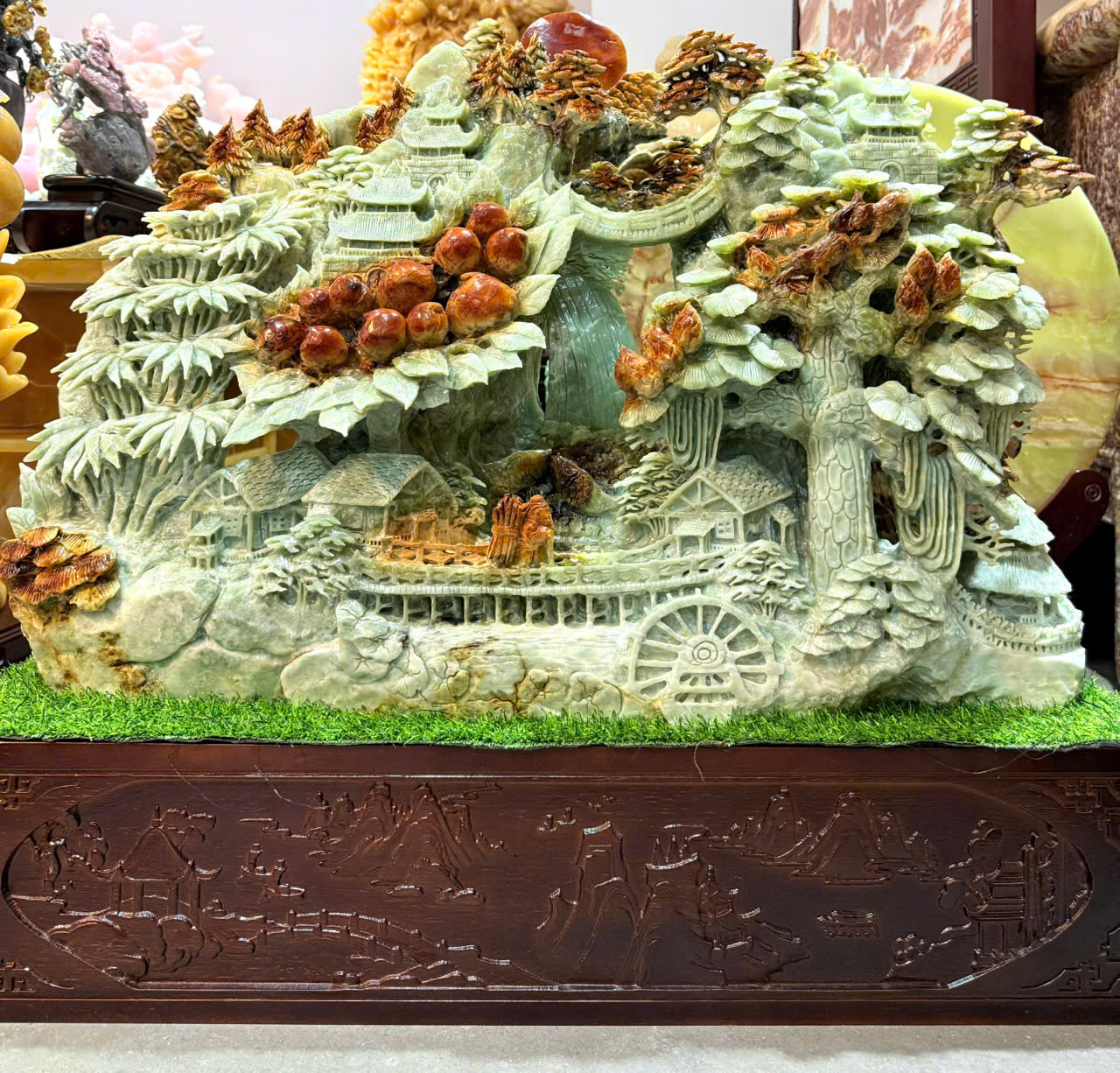 Bồng Lai Tiên Cảnh Phú Quý Ngọc Serpentine - Trang Trí Phòng Khách Sang Trọng